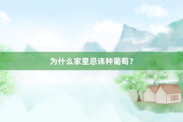 为什么家里忌讳种葡萄？